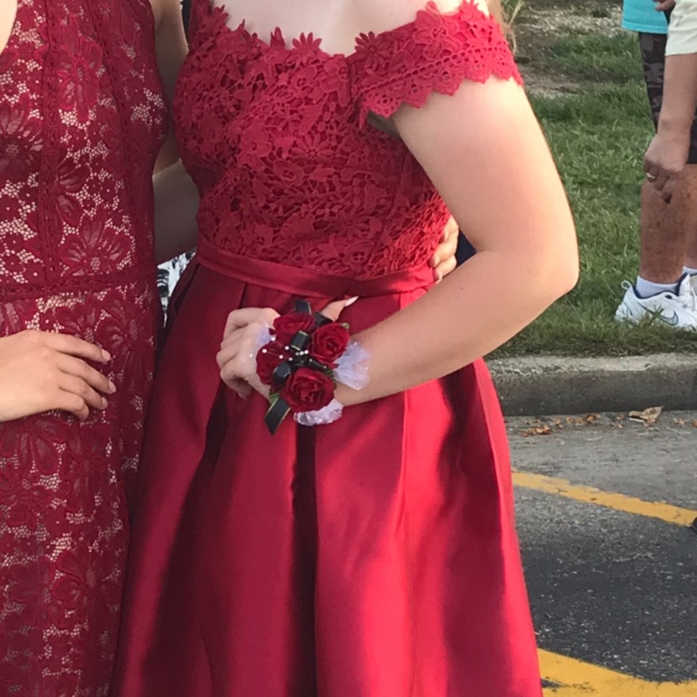 Red formal dress